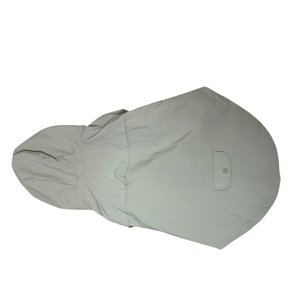 The Foggy Dog Sage Green Raincoat with Removable Hood and Striped Lining Size L - Picture 3 of 8